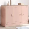 Image de vidaXL Buffet rose 99x39x73 cm acier, armoire, placard, buffet haut, armoire latérale, armoire de rangement, organisateur de 841722