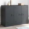 Image de vidaXL Buffet anthracite 99x39x73 cm acier, armoire, armoire latérale, armoire de rangement, armoires, placard, buffet haut, 841723