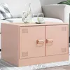 Image de vidaXL Table basse rose 67x50x44 cm acier, table d'appoint, table de salon, table à thé, bout de canapé, table latérale, 841728