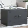 Image de vidaXL Table basse anthracite 67x50x44 cm acier, table d'appoint, table de salon, table à thé, bout de canapé, table 841729