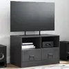 Image de vidaXL Meuble TV noir 67x39x44 cm acier 841739