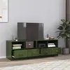 Image de vidaXL Meubles TV 2 pcs vert olive 67x39x44 cm acier 841748