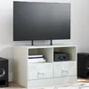 Image de vidaXL Meuble TV blanc 67x39x44 cm acier 841749