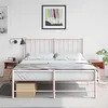 Image de vidaXL Tables de chevet 2 pcs rose 34,5x39x44 cm acier 841754