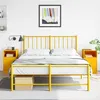 Image de vidaXL Tables de chevet 2 pcs jaune moutarde 34,5x39x62 cm acier, armoire, meubles de chambre à coucher, support de 841770