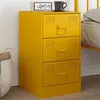 Image de Table de chevet jaune moutarde 34,5x39x62 cm acier