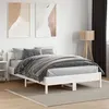 Image de vidaXL Cadre de Lit et Tête de Lit, Lit Double avec Sommier à Lattes, Lit Adulte, Meuble de Chambre, Moderne, Blanc 140x190 842767