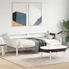Image de vidaXL Lit de Jour, Canapé-lit, Lit d'Invité, Meuble de Salon Chambre à Coucher Salle de Séjour, Moderne, Blanc 90x190 cm 842839