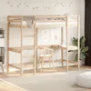 Image de Lit superposé sans matelas 100x200 cm bois massif de pin