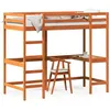 Image de Lit superpose vidaxl 205.5 x 97.5 x 175 cm en cire sans sommier de couleur