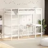 Image de Lit superposé sans matelas blanc 90x190 cm bois de pin massif