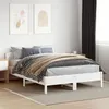 Image de vidaXL Cadre de Lit avec Tête de Lit, Lit Double avec Sommier à Lattes, Lit Adulte, Meuble de Chambre à Coucher, Blanc 3216195