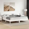 Image de vidaXL Cadre de Lit et Tête de Lit, Lit Double avec Sommier à Lattes, Lit Adulte, Meuble de Chambre à Coucher, Blanc 180x200 3216213