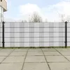 Image de vidaXL Paravents de balcon 10 pcs blanc 255x19 cm résine tressée, écran de jardin, écran extérieur, écran d’intimité 156313