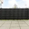 Image de vidaXL Paravents de balcon 5 pcs noir 255x19 cm résine tressée, écran de jardin, écran extérieur, écran d’intimité 156318