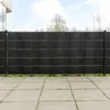 Image de vidaXL Paravents de balcon 10 pcs noir 255x19 cm résine tressée, écran de jardin, écran extérieur, écran d’intimité 156319