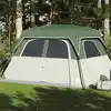 Image de Vidaxl Tente Familiale, 6 Personnes, avec Cabine, Verte, Imperméable