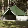 Image de Vidaxl Tipi Tente Familiale, 12 Personnes, Vert, Imperméable
