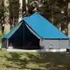 Image de Vidaxl Tipi Tente Familiale, 12 Personnes, Bleu, Imperméable