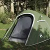Image de Tente de camping tunnel 3 personnes vert imperméable