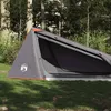 Image de Tente de camping - VIDAXL - Tunnel - 1 place - Imperméable - Gris et orange