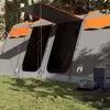 Image de Tente familiale tunnel 10 personnes gris et orange imperméable