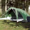 Image de Tente de camping de cabine 4 personnes vert imperméable
