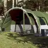 Image de Vidaxl Tente Familiale, 8 Personnes, Tunnel, Verte, Imperméable