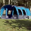 Image de Tente familiale tunnel 8 personnes bleu imperméable