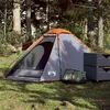 Image de Tente de camping à dôme 2 personnes gris et orange imperméable