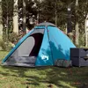 Image de Tente de camping à dôme 4 personnes bleu imperméable