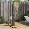 Image de Douche d extérieur noir 55x60x224 cm résine tressée bois acacia