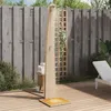 Image de Douche d extérieur beige 55x60x224cm résine tressée bois acacia