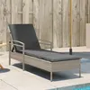 Image de vidaXL Chaise longue et coussin gris clair 63x200x81 cm résine tressée, lit de bronzage, chaise longue inclinable, lit de 368304