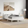 Image de vidaXL Cadre de Lit, Lit Double avec Sommier à Lattes, Lit Adulte, Meuble de Chambre à Coucher, Moderne, Blanc 140x200 cm 844726