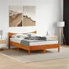 Image de vidaXL Cadre de Lit, Lit Double avec Sommier à Lattes, Lit Adulte, Meuble de Chambre à Coucher, Moderne, Cire Marron 844728