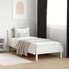 Image de vidaXL Cadre de Lit, Lit Simple avec Sommier à Lattes, Lit Adulte, Meuble de Chambre à Coucher, Moderne, Blanc 75x190 cm 844758