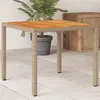 Image de vidaXL Table de Jardin, Table à Manger, Table de Repas, Meuble de Patio Terrasse Arrière-cour Extérieur, Beige Résine 368124