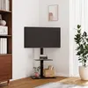 Image de Meuble TV d angle 2 niveaux pour 32 65 pouces noir