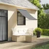 Image de vidaXL Luifel uittrekbaar 100x150 cm stof en staal antracietkleurig368750