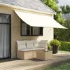 Image de vidaXL Luifel uittrekbaar 300x150 cm stof en staal cràmekleurig368761
