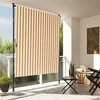 Image de vidaXL Rolgordijn voor buiten 150x270 cm stof en staal oranje en wit368770