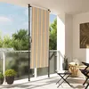 Image de vidaXL Rolgordijn voor buiten 120x270 cm stof en staal geel en wit368773