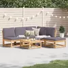 Image de Salon de jardin 6 pcs avec coussins bois d acacia solide
