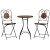 Image de Ensemble de bistro vidaXL mosaïque terre cuite fer et céramique