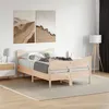 Image de vidaXL Cadre de Lit avec Tête de Lit, Lit Double avec Sommier à Lattes, Lit Adulte de Chambre, Moderne, 120x190 cm Bois de 3216399