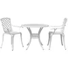 Image de vidaXL 3-delige Bistroset gietaluminium wit3216332