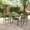 Image de vidaXL 5-delige Tuinset geitaluminium bronskleurig3216341