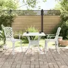 Image de vidaXL 3-delige Bistroset gietaluminium wit3216347