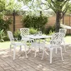 Image de vidaXL 5-delige Tuinset gietaluminium wit3216351